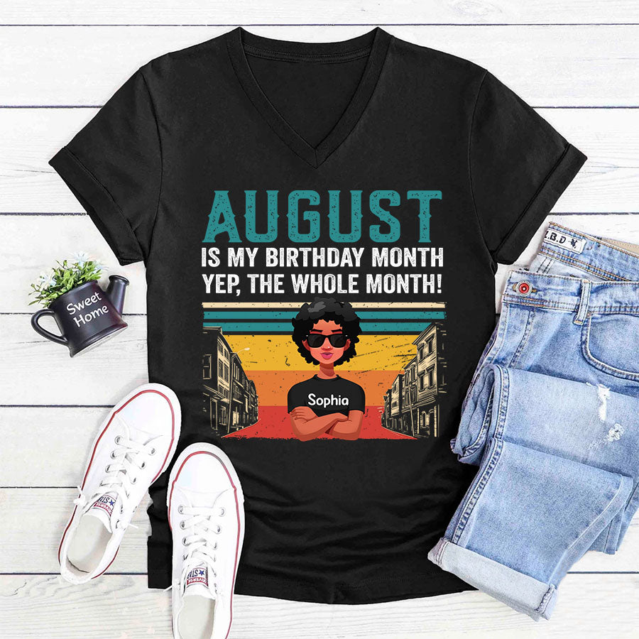 August Birthday Shirt, Custom Birthday Shirt, Queens are Born In August, August Birthday Shirts For Woman, August Birthday Gifts