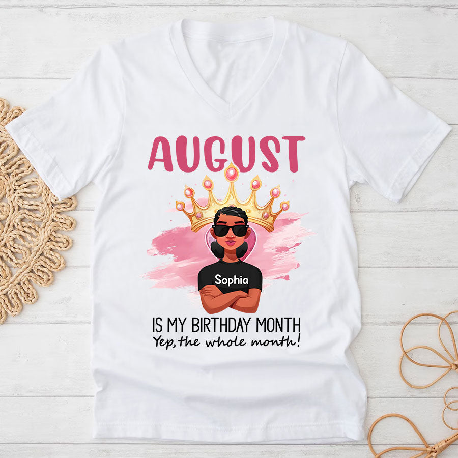August Birthday Shirt, Custom Birthday Shirt, Queens are Born In August, August Birthday Shirts For Woman, August Birthday Gifts