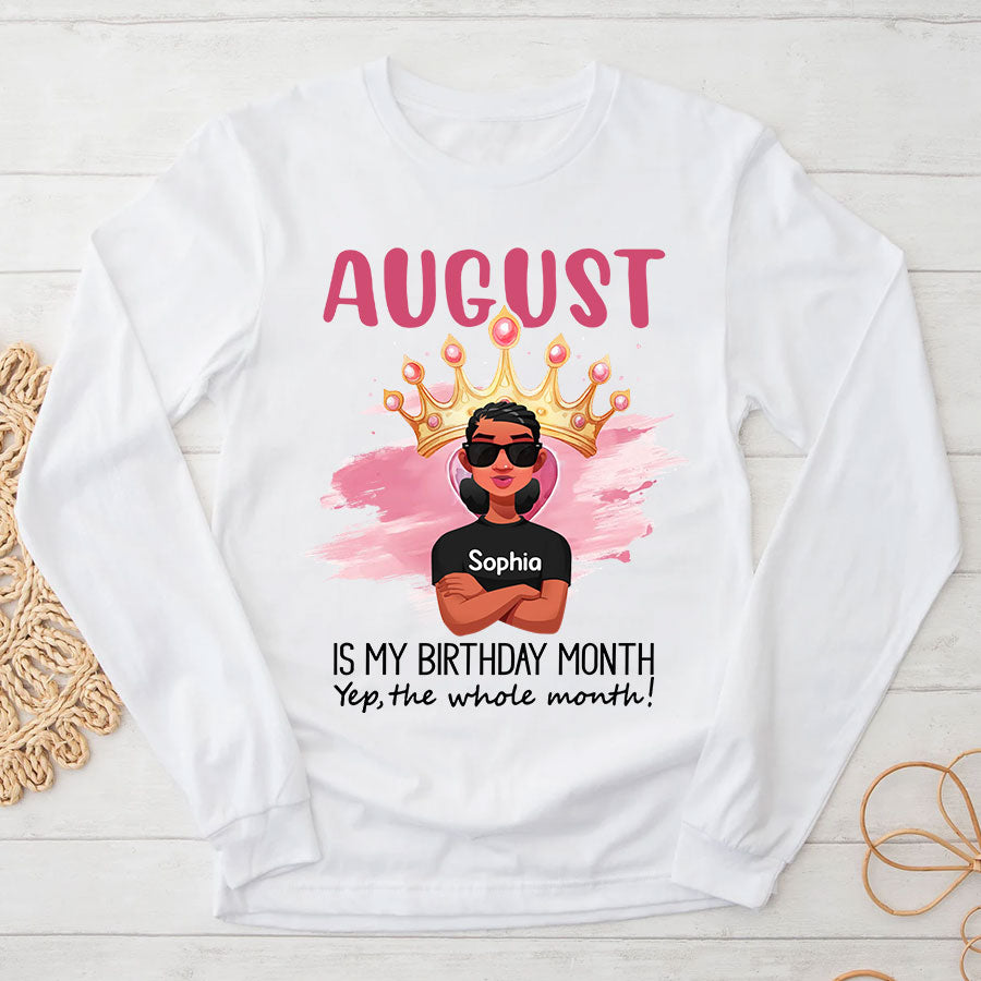 August Birthday Shirt, Custom Birthday Shirt, Queens are Born In August, August Birthday Shirts For Woman, August Birthday Gifts
