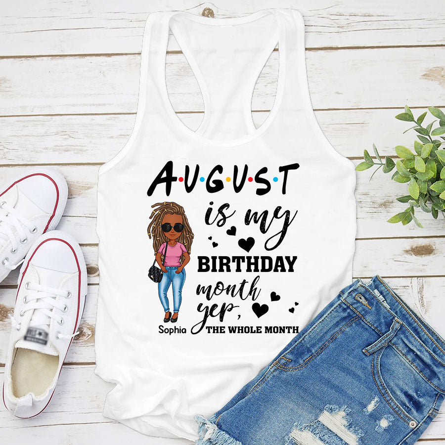 Custom Birthday Shirt, Queen Was Born In August, August Birthday Shirts For Woman, August Birthday Gifts, August Is My Birthday Month