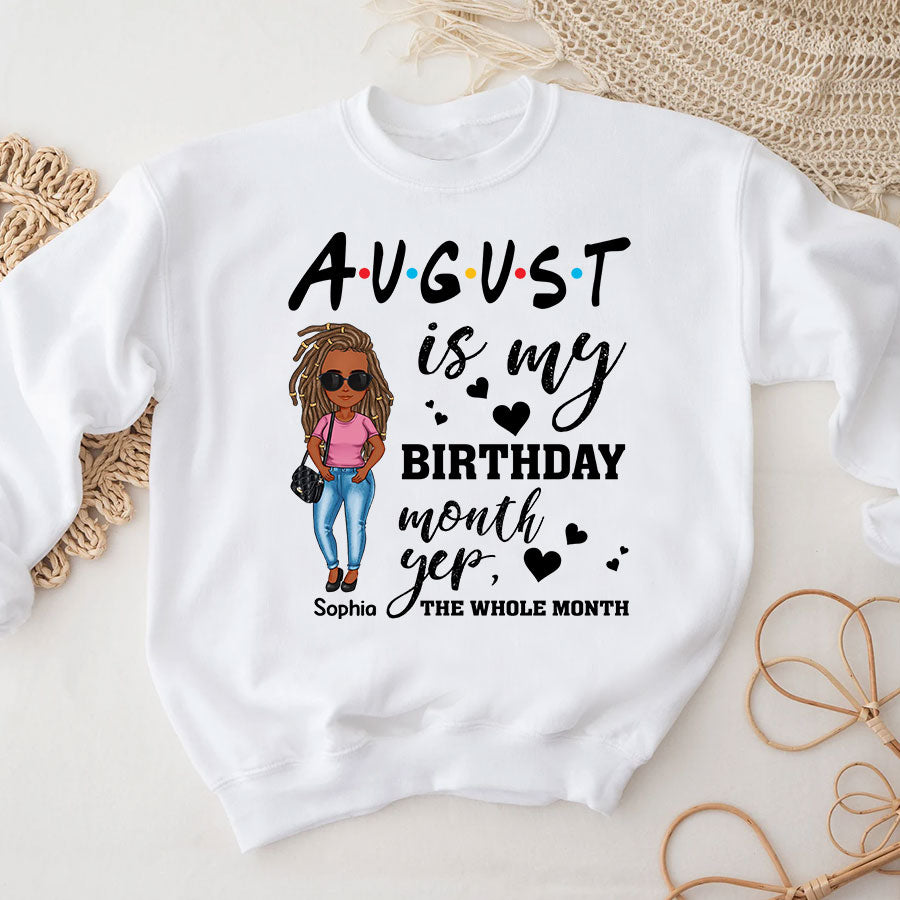 Custom Birthday Shirt, Queen Was Born In August, August Birthday Shirts For Woman, August Birthday Gifts, August Is My Birthday Month