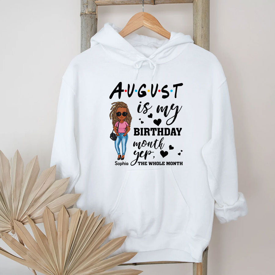 Custom Birthday Shirt, Queen Was Born In August, August Birthday Shirts For Woman, August Birthday Gifts, August Is My Birthday Month