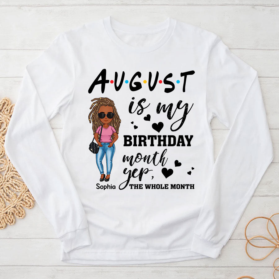 Custom Birthday Shirt, Queen Was Born In August, August Birthday Shirts For Woman, August Birthday Gifts, August Is My Birthday Month