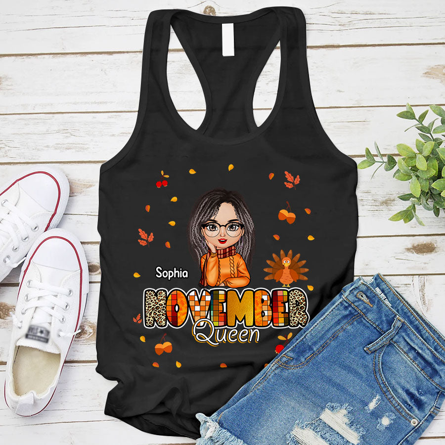 November Birthday Shirt, Custom Birthday Shirt, Queens Born In November, November Birthday Shirts For Woman, November Birthday Gifts