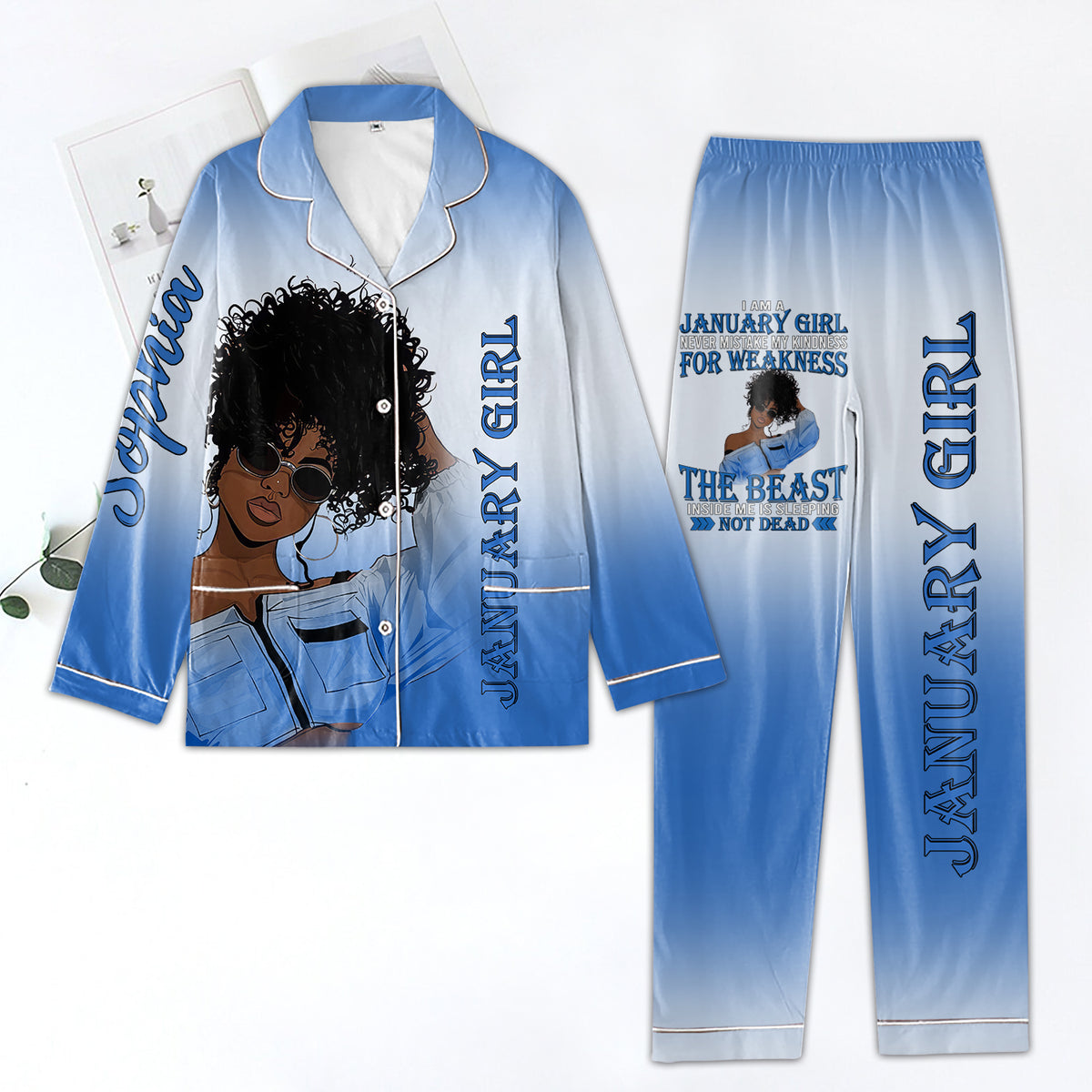 Personalized Women&#39;s Pajama Set, Gift For January Queen