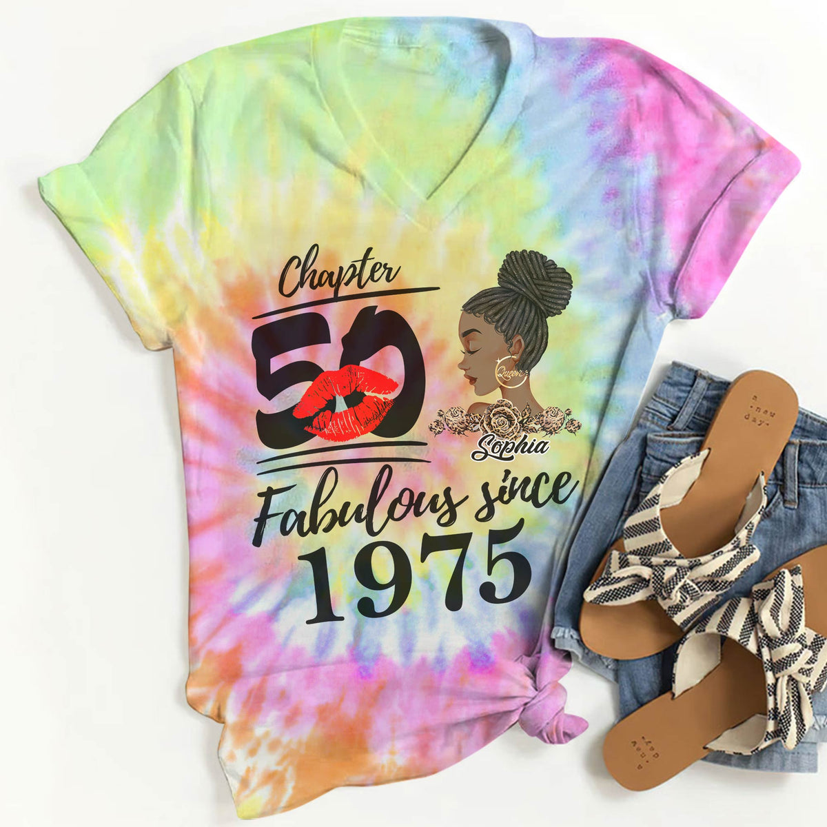 Chapter 50, Fabulous Since 1975 50th Birthday Unique T Shirt For Woman, Custom Birthday Shirt, Her Gifts For 50 Years Old , Turning 50 Birthday Cotton Shirt - YPT-HCT