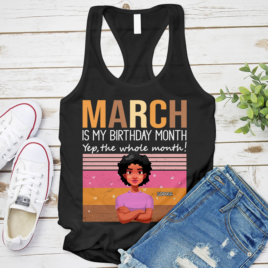 Custom Birthday Shirt, March Birthday Shirts For Woman, March Birthday Gifts