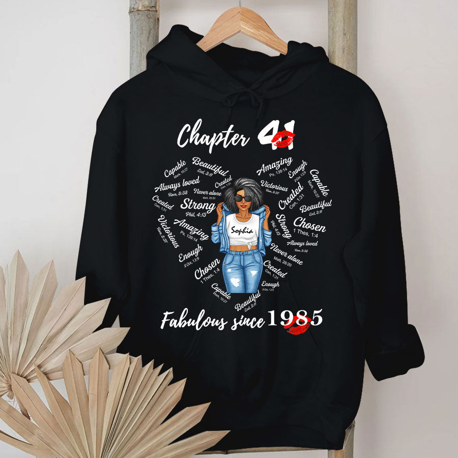 Chapter 41, Fabulous Since 1985 41st Birthday Unique T Shirt For Woman, Her Gifts For 41 Years Old , Turning 41 Birthday Cotton Shirt-TLQ