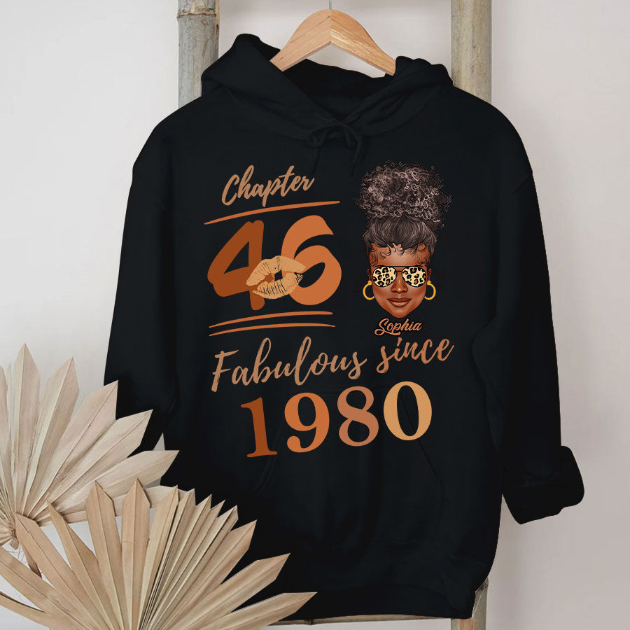 Chapter 46, Fabulous Since 1980 46th Birthday Unique T Shirt For Woman, Her Gifts For 46 Years Old , Turning 46 Birthday Cotton Shirt TLQ