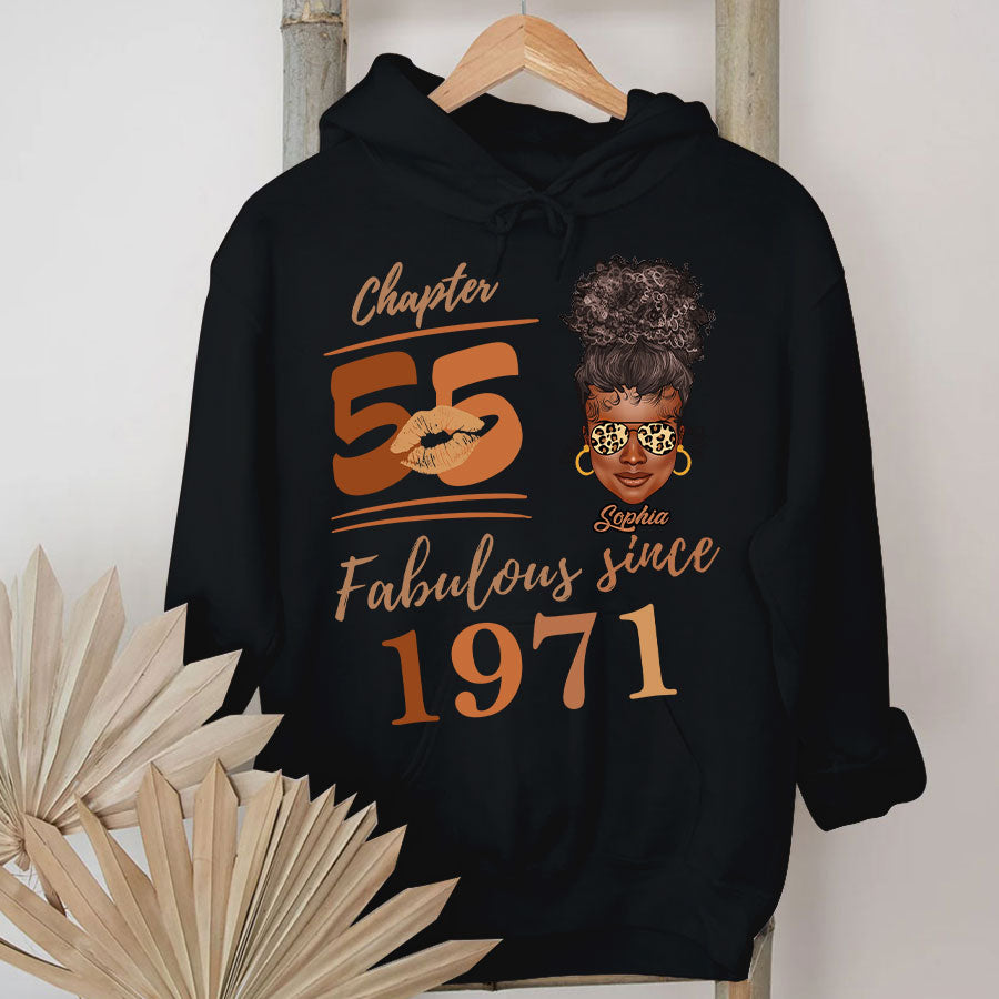 Chapter 55, Fabulous Since 1971 55th Birthday Unique T Shirt For Woman, Her Gifts For 55 Years Old , Turning 55 Birthday Cotton Shirt TLQ
