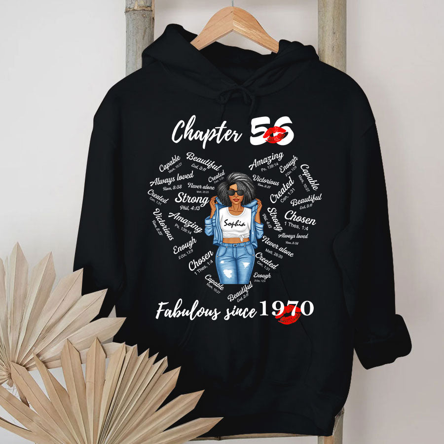 Chapter 56, Fabulous Since 1970 56th Birthday Unique T Shirt For Woman, Her Gifts For 56 Years Old , Turning 56 Birthday Cotton Shirt-TLQ