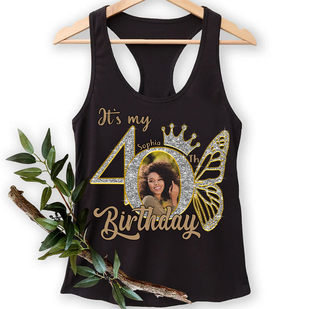40th Birthday Shirts, Custom Photo Birthday Shirts, Turning 40 Shirt, Gifts For Women Turning 40, 40 And Fabulous Shirt, 40th Birthday Shirts For Her - YPT-HCT
