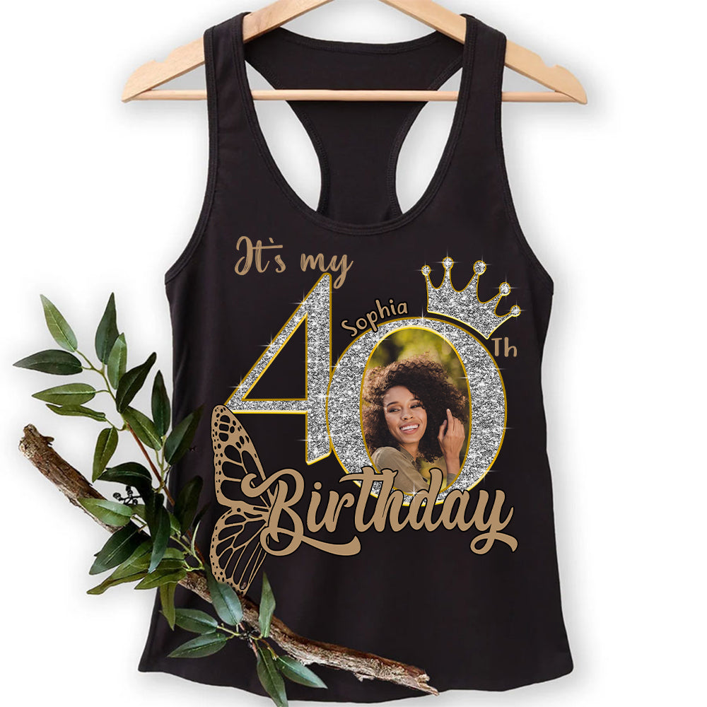 40th Birthday Shirts, Custom Photo Birthday Shirts, Turning 40 Shirt, Gifts For Women Turning 40, 40 And Fabulous Shirt, 40th Birthday Shirts For Her - YPT-HCT