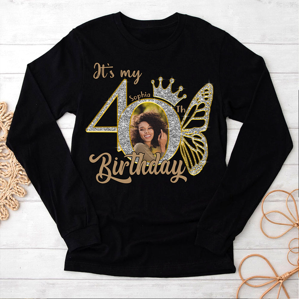 40th Birthday Shirts, Custom Photo Birthday Shirts, Turning 40 Shirt, Gifts For Women Turning 40, 40 And Fabulous Shirt, 40th Birthday Shirts For Her - YPT-HCT