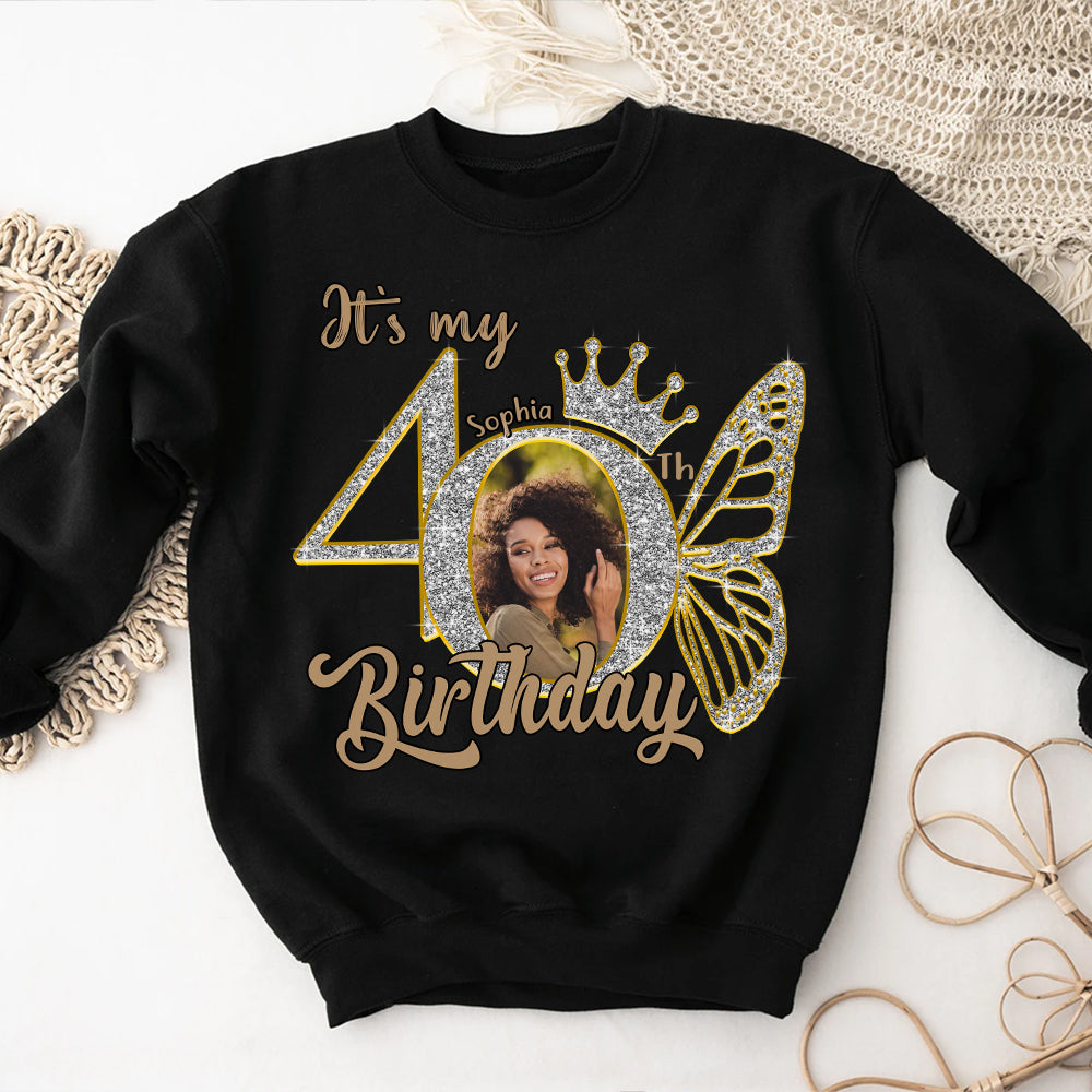40th Birthday Shirts, Custom Photo Birthday Shirts, Turning 40 Shirt, Gifts For Women Turning 40, 40 And Fabulous Shirt, 40th Birthday Shirts For Her - YPT-HCT
