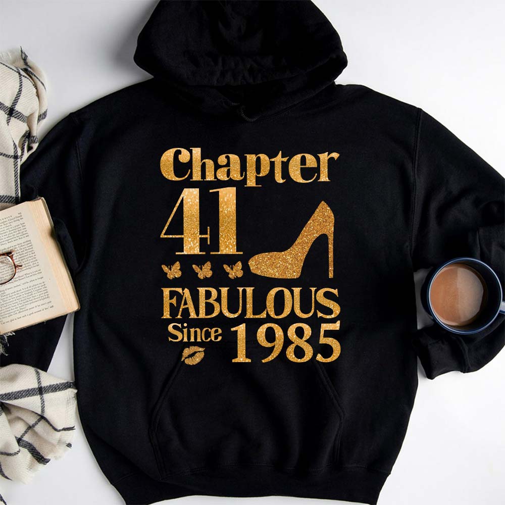 Chapter 41, Fabulous Since 1985 41st Birthday Unique T Shirt For Woman, Her Gifts For 41 Years Old , Turning 41 Birthday Cotton Shirt