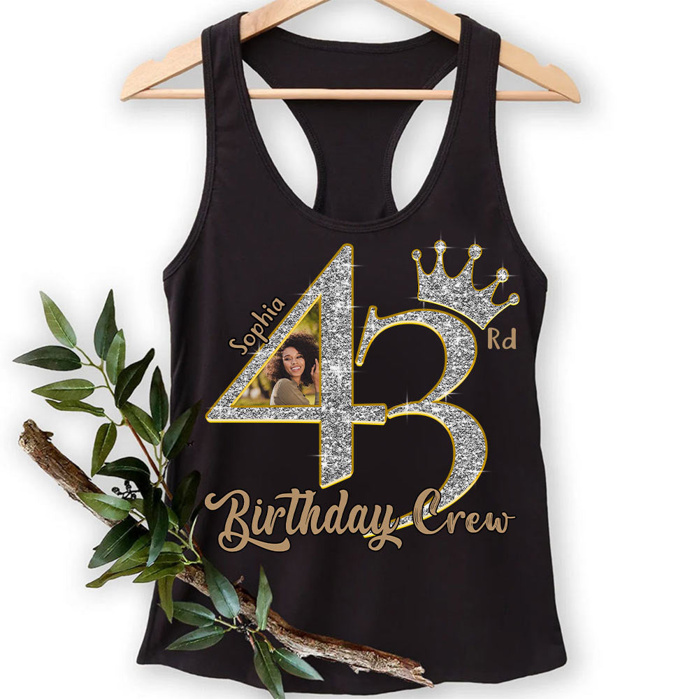 Custom Photo Birthday Shirts, 43rd Birthday Unique T Shirt For Woman, Her Gifts For 43 Years Old, Turning 43 Birthday Cotton Shirt-YPT-HCT