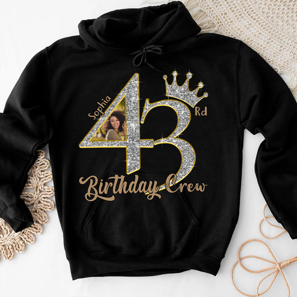 Custom Photo Birthday Shirts, 43rd Birthday Unique T Shirt For Woman, Her Gifts For 43 Years Old, Turning 43 Birthday Cotton Shirt-YPT-HCT
