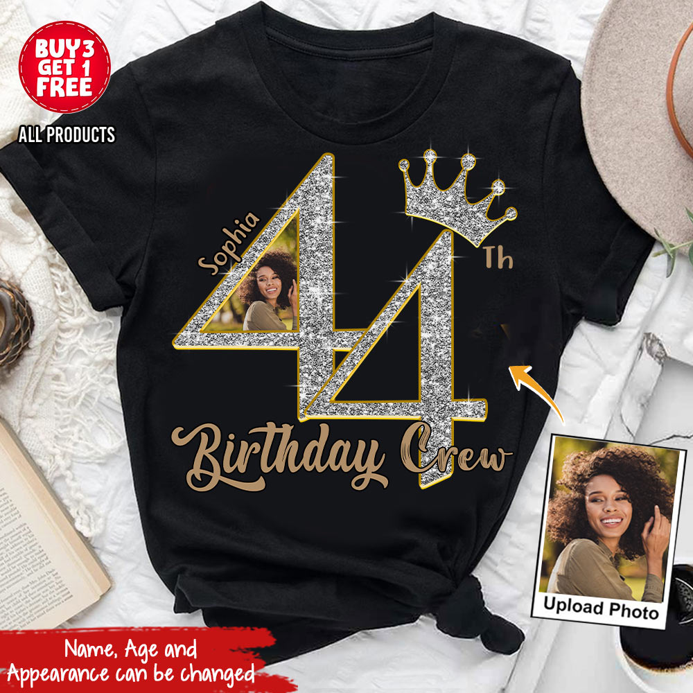 44th Birthday Shirts, Custom Photo Birthday Shirts, Turning 44 Shirt, Gifts For Women Turning 44, 44 And Fabulous Shirt, 44th Birthday Shirts For Her - YPT-HCT