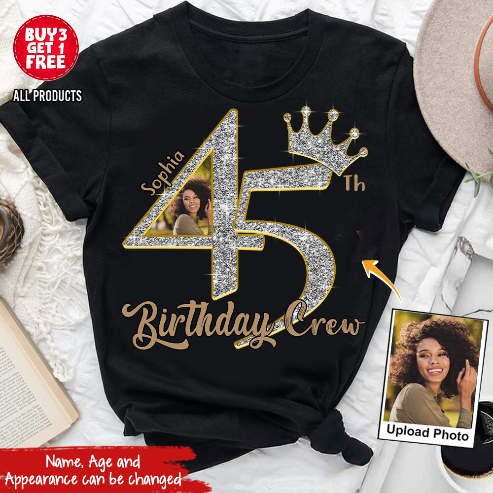 45th Birthday Shirts, Custom Photo Birthday Shirts, Turning 45 Shirt, Gifts For Women Turning 45, 45 And Fabulous Shirt, 45th Birthday Shirts For Her - YPT-HCT