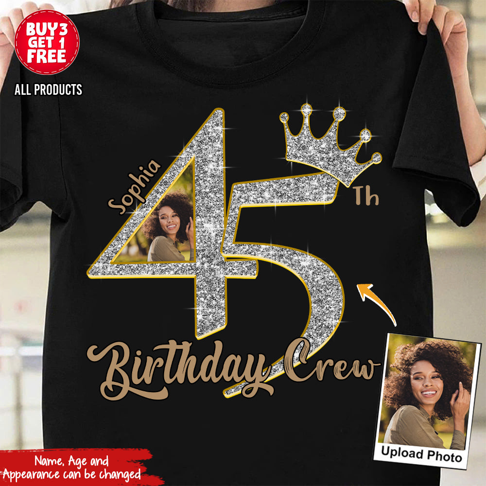 45th Birthday Shirts, Custom Photo Birthday Shirts, Turning 45 Shirt, Gifts For Women Turning 45, 45 And Fabulous Shirt, 45th Birthday Shirts For Her - YPT-HCT