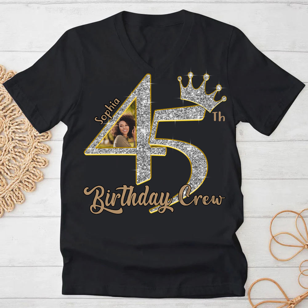 45th Birthday Shirts, Custom Photo Birthday Shirts, Turning 45 Shirt, Gifts For Women Turning 45, 45 And Fabulous Shirt, 45th Birthday Shirts For Her - YPT-HCT