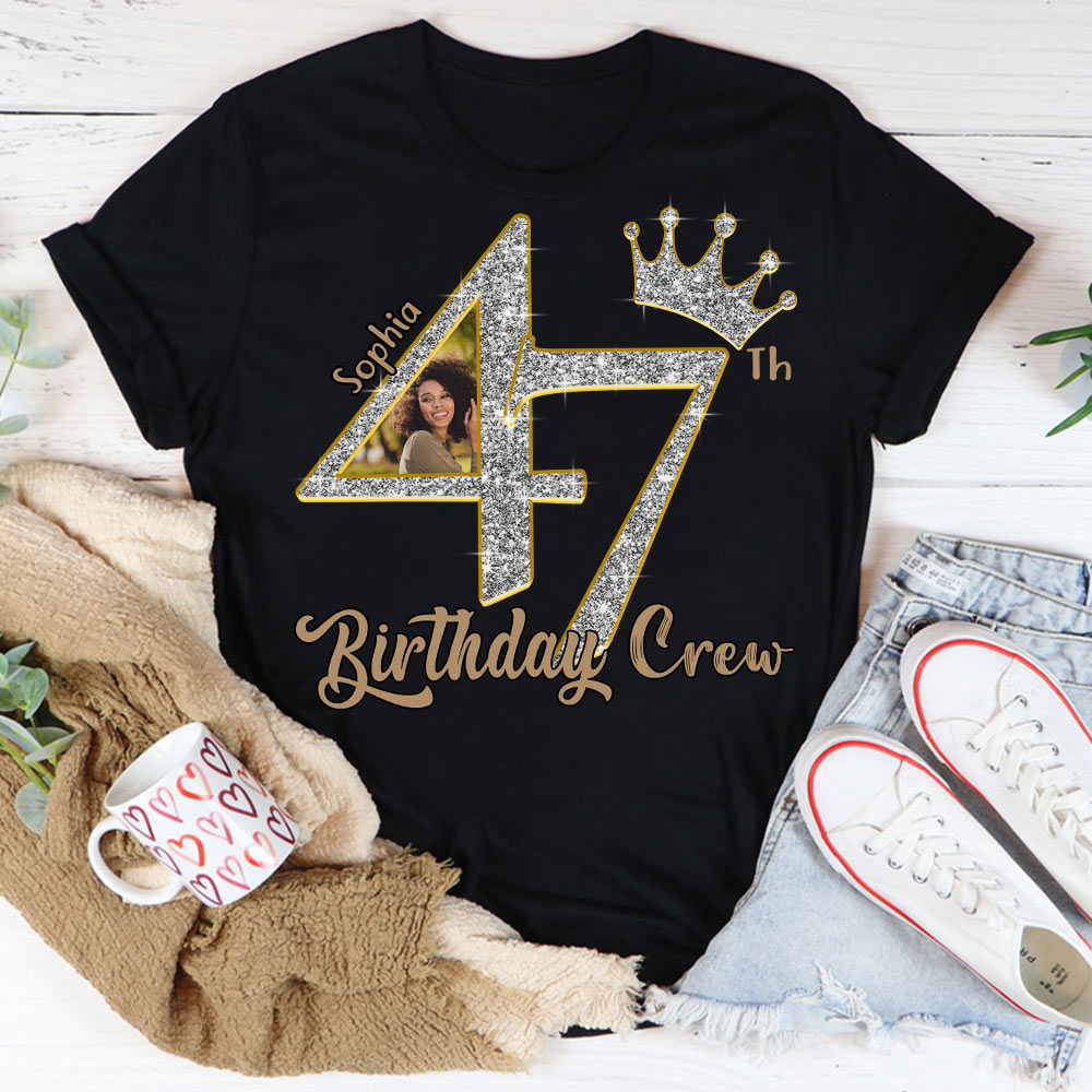 47th Birthday Shirts, Custom Photo Birthday Shirts, Turning 47 Shirt, Gifts For Women Turning 47, 47 And Fabulous Shirt, 47th Birthday Shirts For Her-YPT-HCT