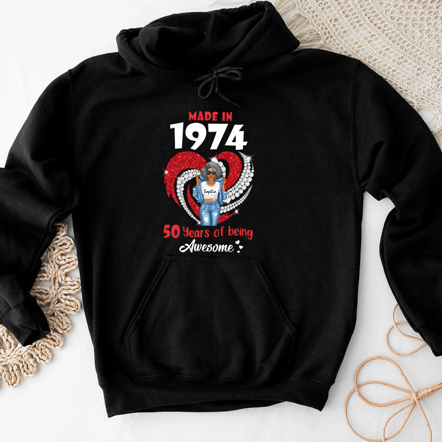 Chapter 50, Fabulous Since 1974 50th Birthday Unique T Shirt For Woman, Her Gifts For 50 Years Old , Turning 50 Birthday Cotton Shirt - TLQ