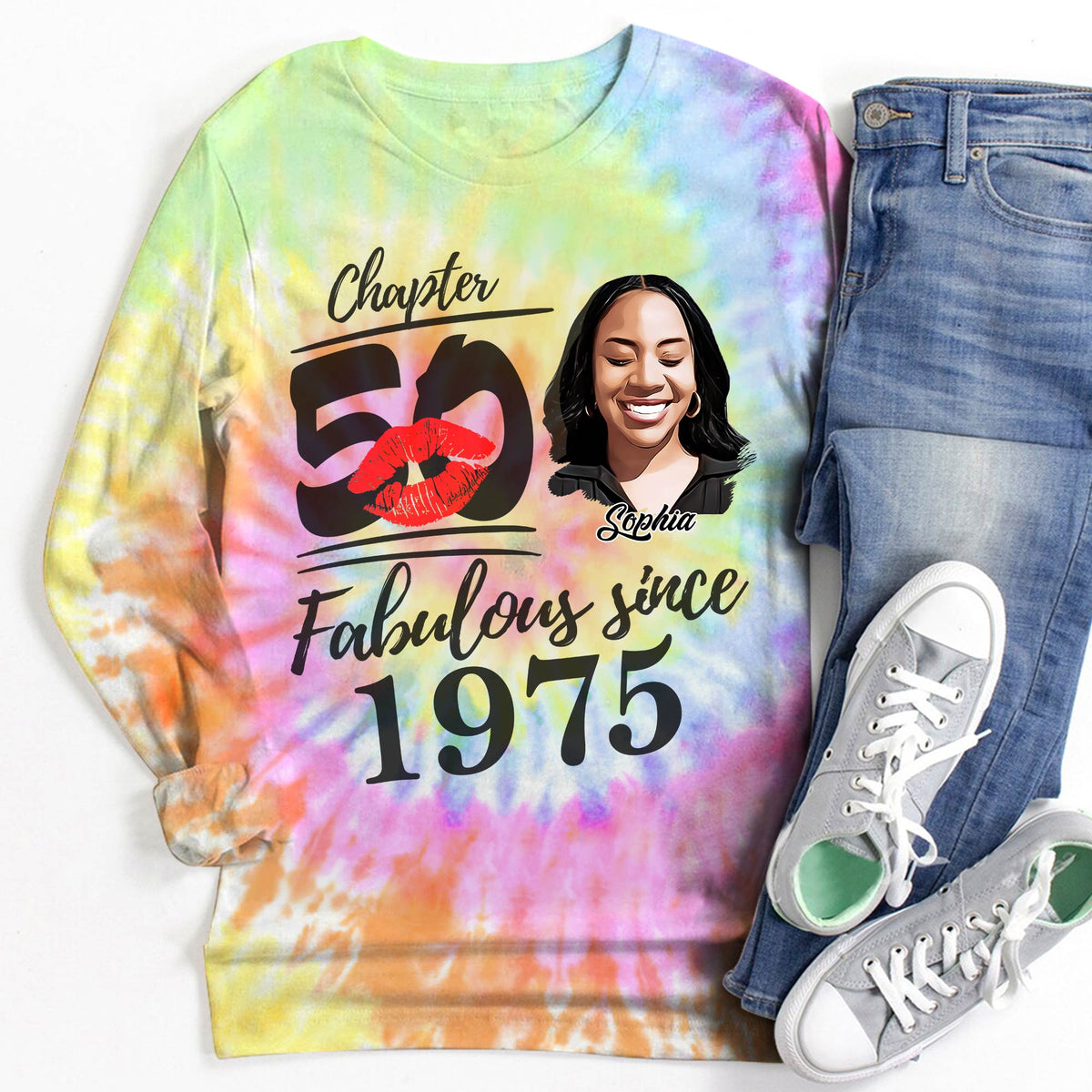 Chapter 50, Fabulous Since 1975 50th Birthday Unique T Shirt For Woman, Custom Birthday Shirt, Her Gifts For 50 Years Old , Turning 50 Birthday Cotton Shirt - YPT-HCT