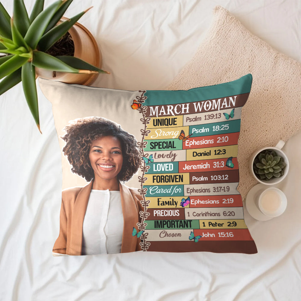 Personalized Photo Pillow, March Birthday Gift Ideas