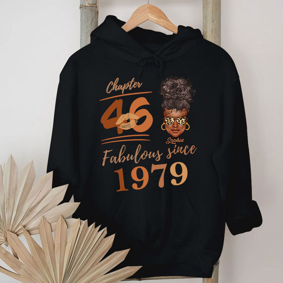 Chapter 46, Fabulous Since 1979 46th Birthday Unique T Shirt For Woman, Her Gifts For 46 Years Old , Turning 46 Birthday Cotton Shirt TLQ