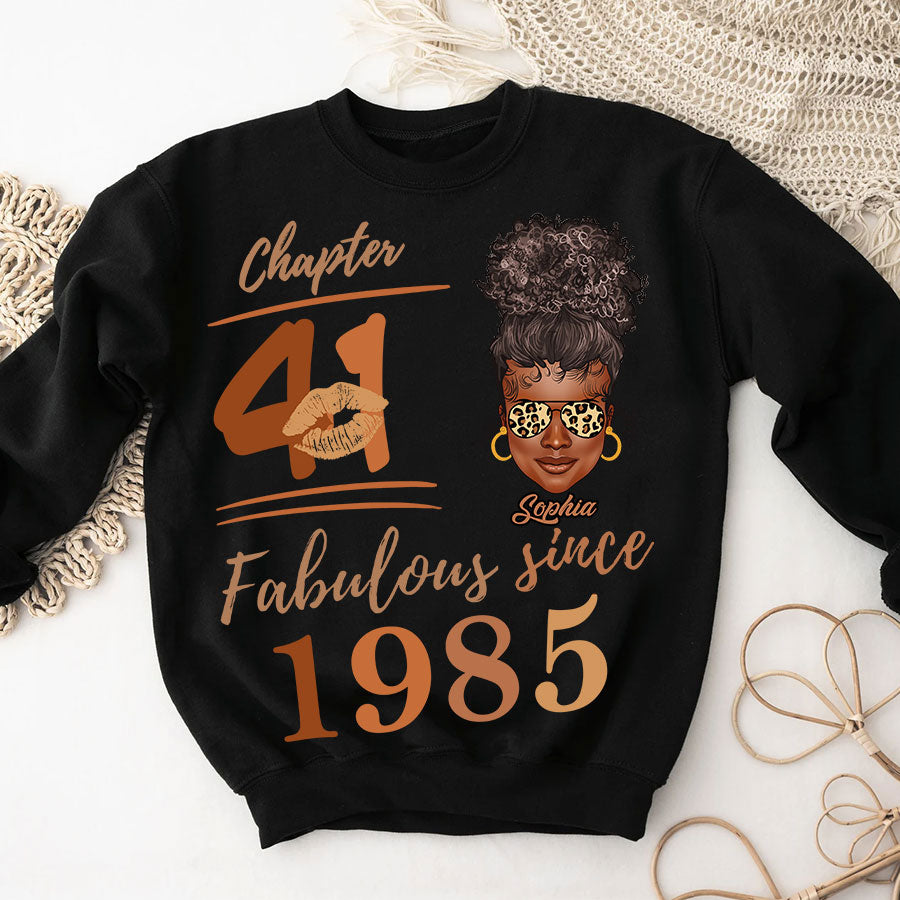 Chapter 41, Fabulous Since 1985 41st Birthday Unique T Shirt For Woman, Her Gifts For 41 Years Old , Turning 41 Birthday Cotton Shirt TLQ