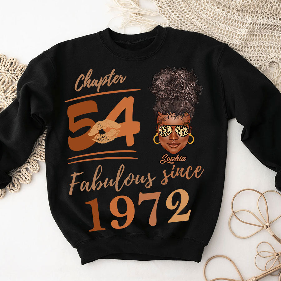 Chapter 54, Fabulous Since 1972 54th Birthday Unique T Shirt For Woman, Her Gifts For 54 Years Old , Turning 54 Birthday Cotton Shirt TLQ