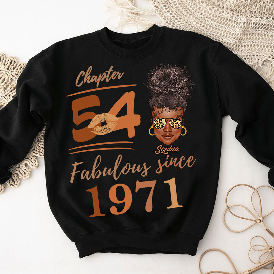 Chapter 54, Fabulous Since 1971 54th Birthday Unique T Shirt For Woman, Her Gifts For 54 Years Old , Turning 54 Birthday Cotton Shirt TLQ