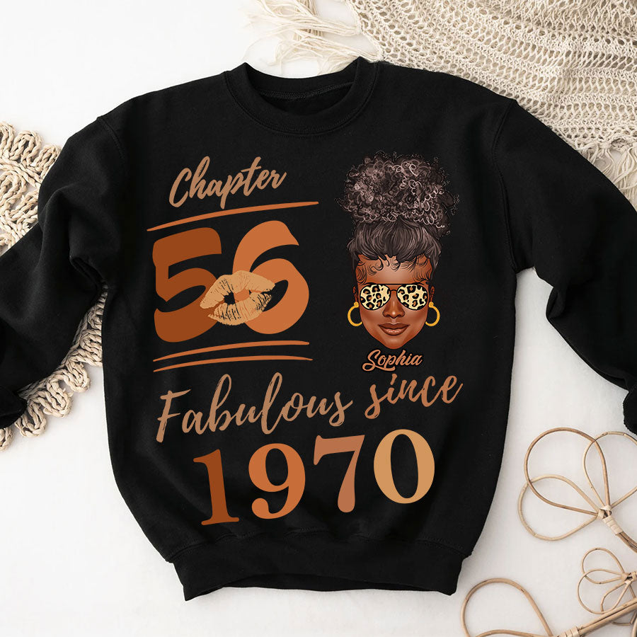 Chapter 56, Fabulous Since 1970 56th Birthday Unique T Shirt For Woman, Her Gifts For 56 Years Old , Turning 56 Birthday Cotton Shirt TLQ