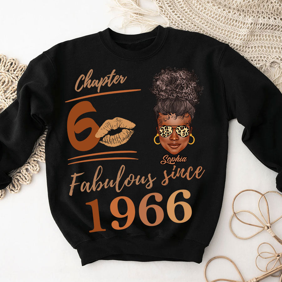 Chapter 60, Fabulous Since 1966 60th Birthday Unique T Shirt For Woman, Her Gifts For 60 Years Old , Turning 60 Birthday Cotton Shirt TLQ