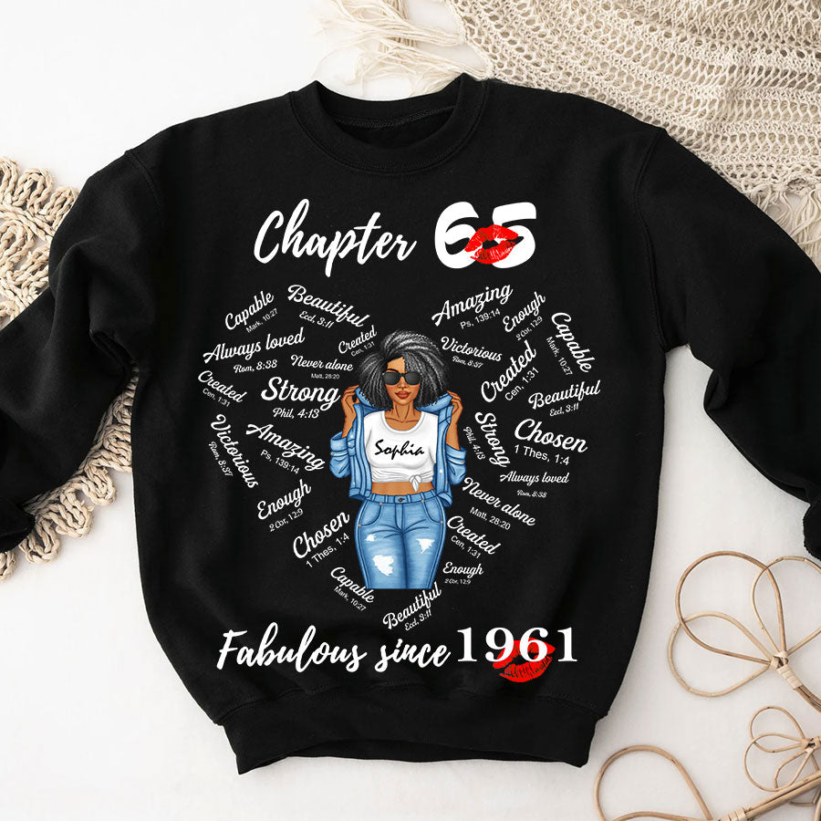 Chapter 65 Fabulous Since 1961 65th Birthday Unique T Shirt For Woman, Her Gifts For 65 Years Old , Turning 65 Birthday Cotton Shirt-TLQ