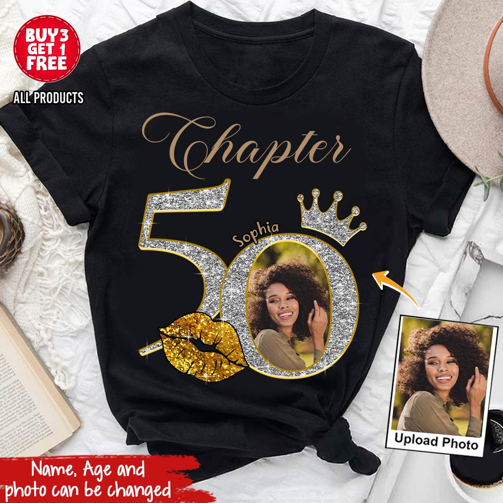 50th Birthday Shirts, Custom Photo Birthday Shirts, Turning 50 Shirt, Gifts For Women Turning 50, 50 And Fabulous Shirt -YPT-HCT