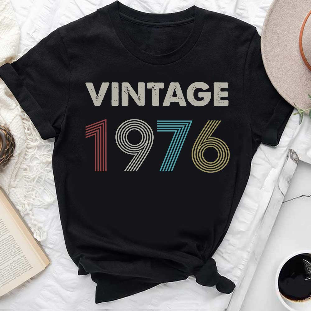 Vintage 1976 Shirt, 50th Birthday Shirt, Gifts For 50 Years Old, 50 And Fabulous Shirt, Turning 50 And Fabulous Birthday Cotton Shirt