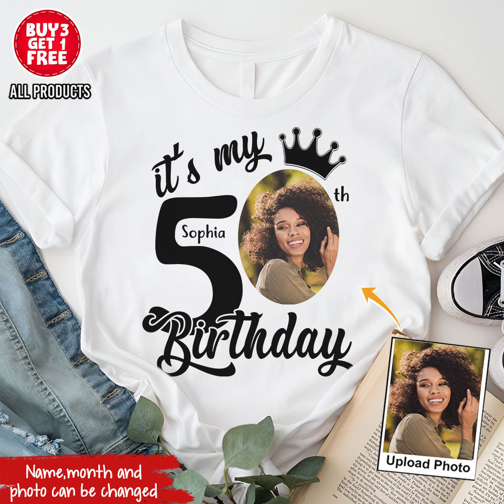 50th Birthday Shirts, Custom Birthday Shirts, Turning 50 Shirt, Gifts For Women Turning 50, 50 And Fabulous Shirt, 50th Birthday Shirts For Her - YPT-HCT