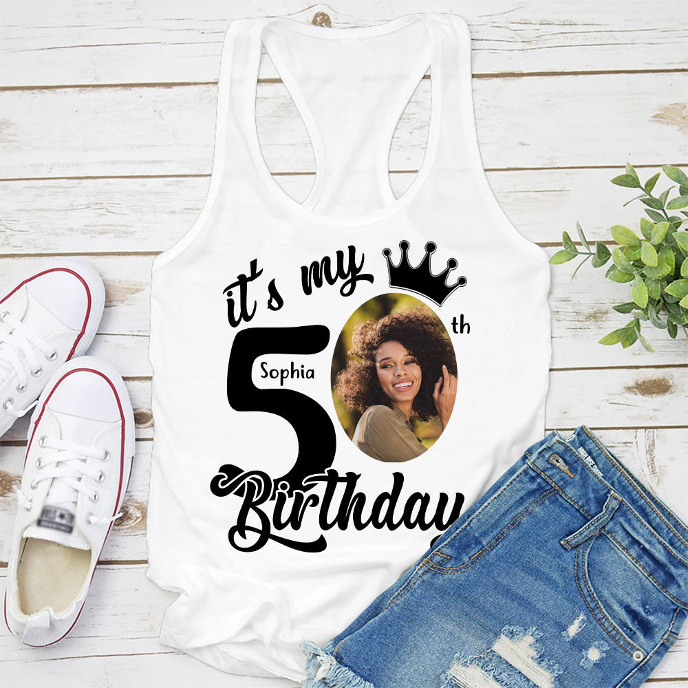 50th Birthday Shirts, Custom Birthday Shirts, Turning 50 Shirt, Gifts For Women Turning 50, 50 And Fabulous Shirt, 50th Birthday Shirts For Her - YPT-HCT