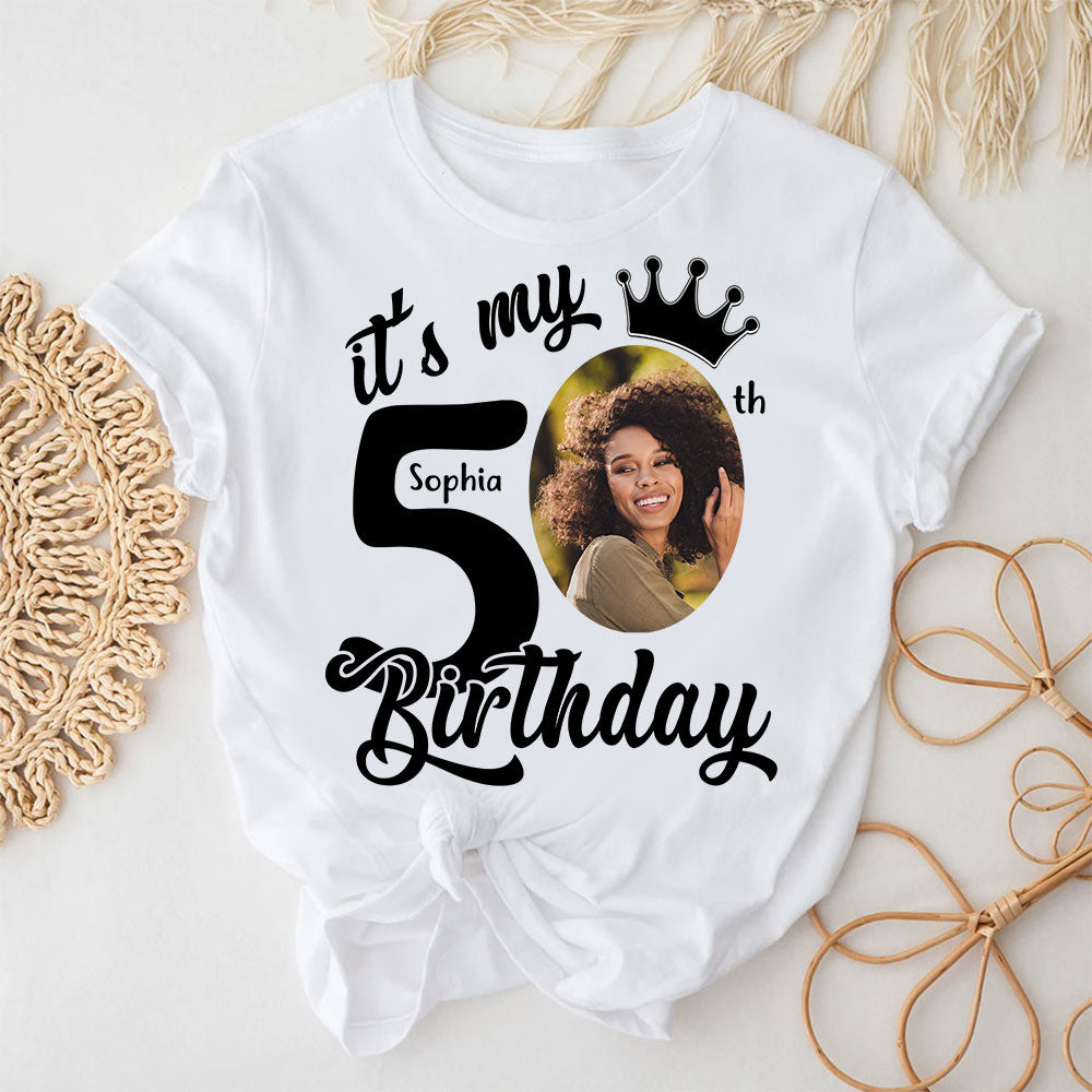 50th Birthday Shirts, Custom Birthday Shirts, Turning 50 Shirt, Gifts For Women Turning 50, 50 And Fabulous Shirt, 50th Birthday Shirts For Her - YPT-HCT