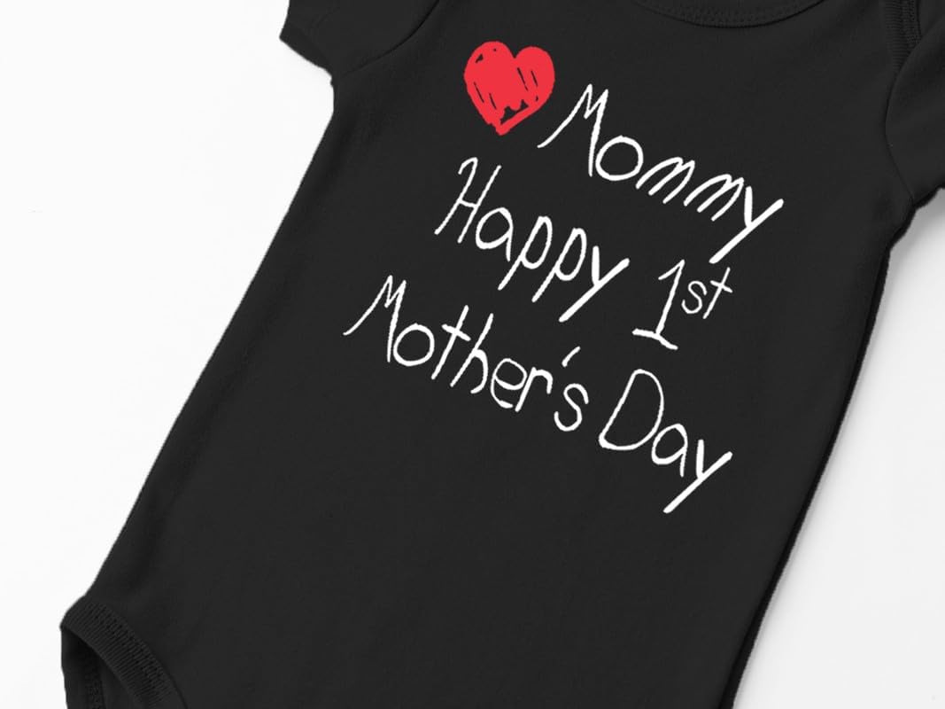 BesserBay Baby Happy 1st Mother&#39;s Day Bodysuit Infant Mother&#39;s Day Onesie 0-12 Moths
