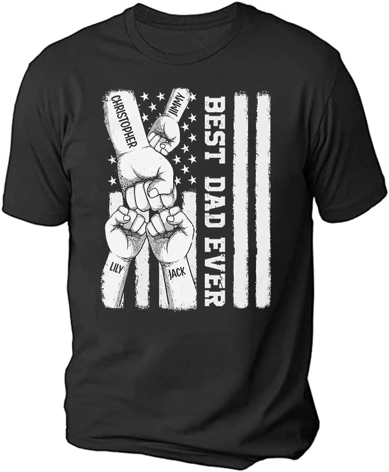 Personalized Shirt for Dad Shirt with Kids, Gifts for Dad Papa Shirts, Fathers Day Birthday Gifts, Gifts for Men Shirt