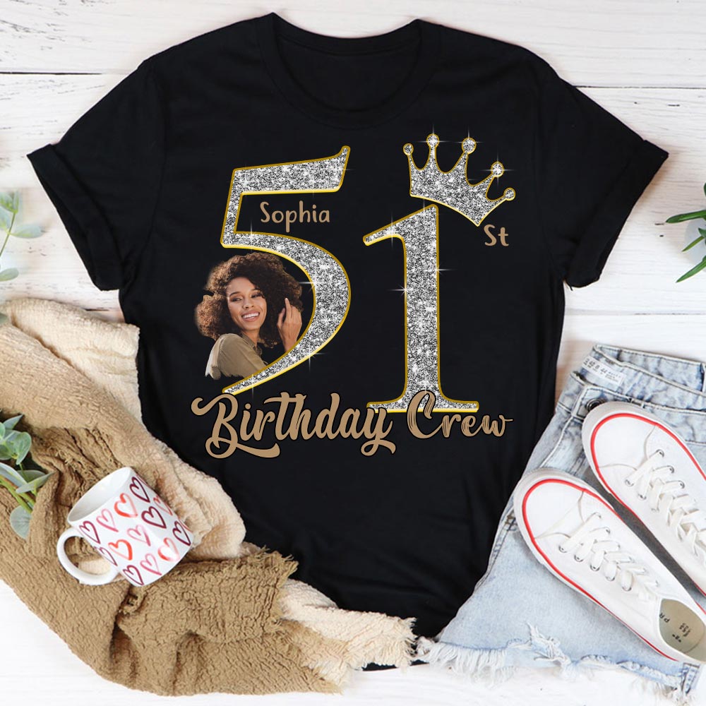 51st Birthday Shirts, Custom Photo Birthday Shirts, Turning 51 Shirt, Gifts For Women Turning 51, 51 And Fabulous Shirt, 51st Birthday Shirts For Her-YPT-HCT