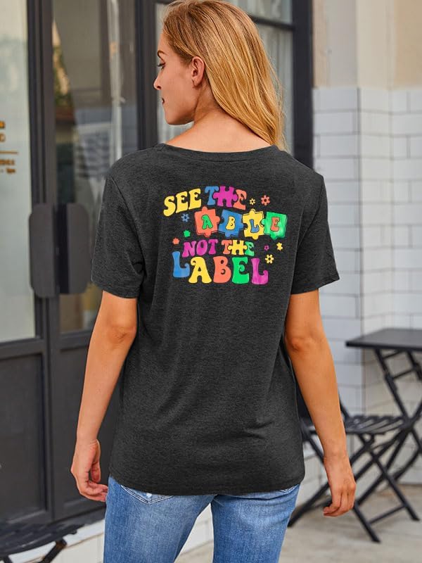 Autism Awareness Shirt Women: Mental Health Awareness Shirts Autism Shirt Special Education Teacher Gifts Tee Tops