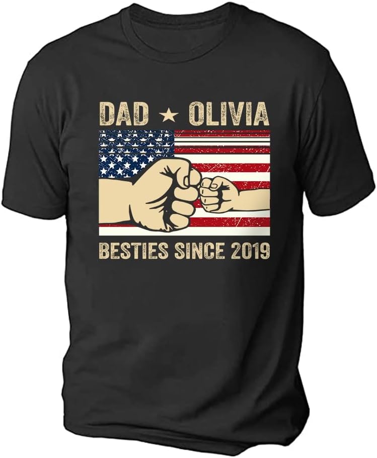 Personalized Shirt for Dad Shirt with Kids, Gifts for Dad Papa Shirts, Fathers Day Birthday Gifts, Gifts for Men Shirt