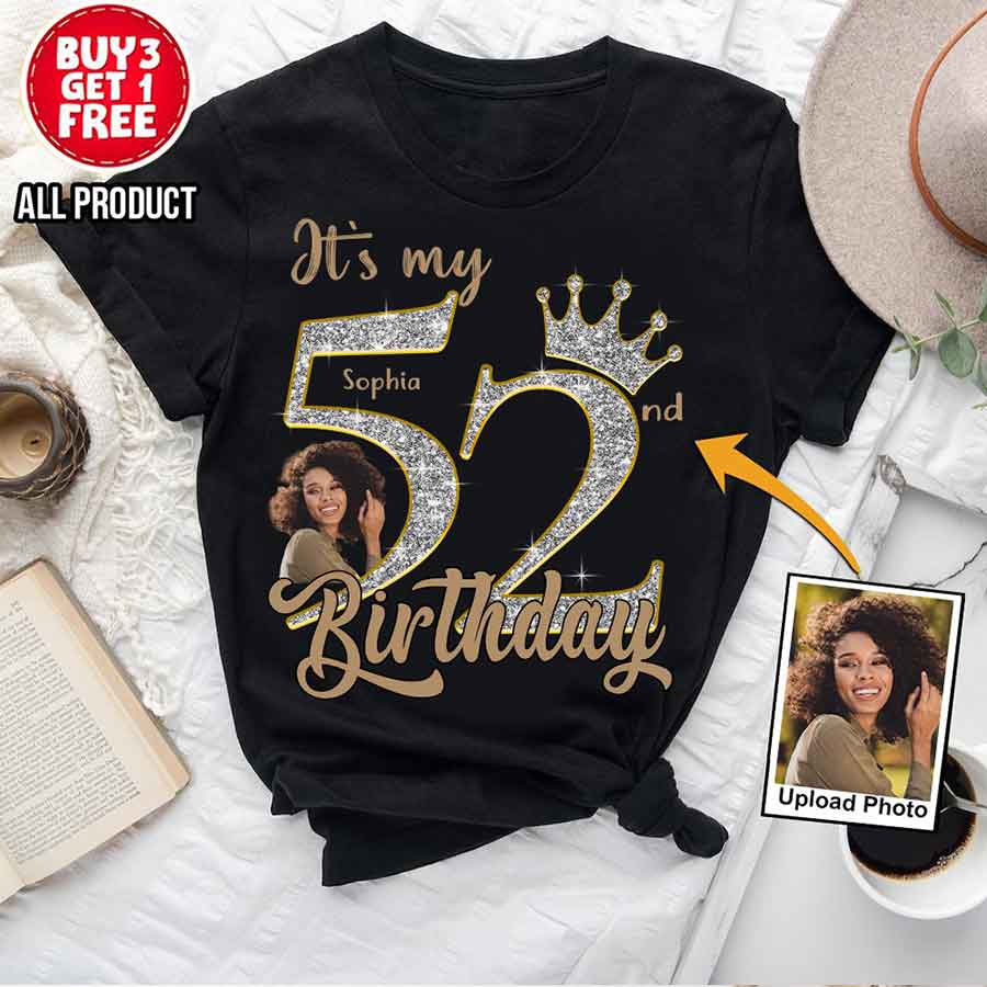 52nd Birthday Shirts, Custom Birthday Shirts, Turning 52 Shirt, Gifts For Women Turning 52, 52 And Fabulous Shirt, 1972 Shirt, 52nd Birthday Shirts For Her-YPT-HCT