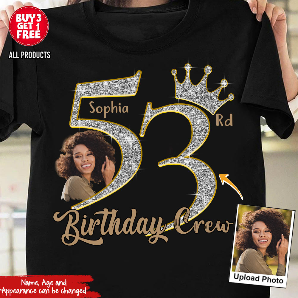 53rd Birthday Shirts, Custom Photo Birthday Shirts, Turning 53 Shirt, Gifts For Women Turning 53, 53 And Fabulous Shirt, 53rd Birthday Shirts For Her-YPT-HCT