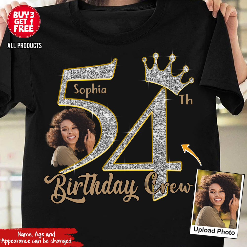 54th Birthday Shirts, Custom Photo Birthday Shirts, Turning 54 Shirt, Gifts For Women Turning 54, 54 And Fabulous Shirt, 54th Birthday Shirts For Her-YPT-HCT
